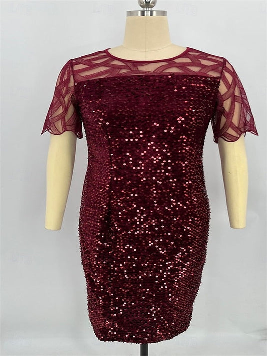 Tea the Bride Mother Length of Elegant Dress Neck Crew FashionChic