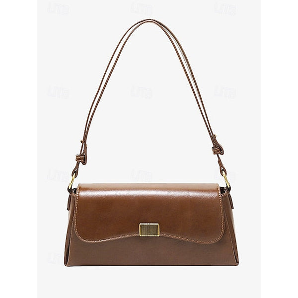 Shopping Women's Daily Baguette PU Tote Office Leather Bag FashionChic