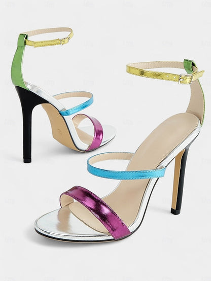 Vibrant Stiletto Multi-Color Heels Women's – Metallic FashionChic
