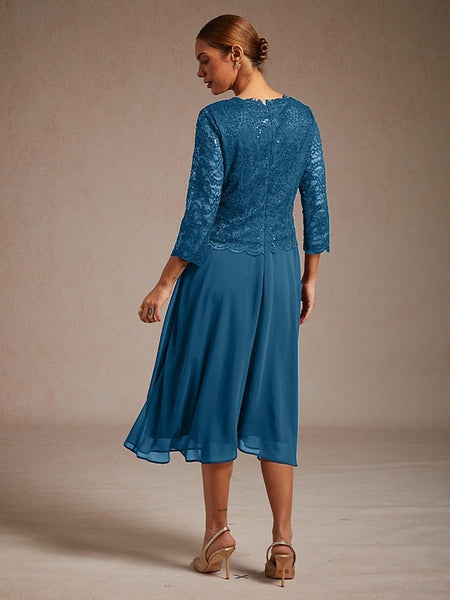 Women's Midi Dress Chiffon Dress Elegant Wedding Guest FashionChic