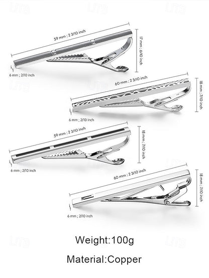 Metal Tie Men's Clip Slim - FashionChic