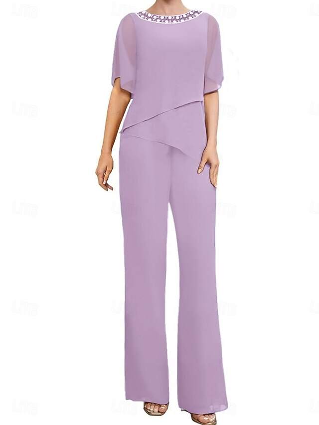 Guest Simple Elegant the Wedding Dress Pantsuit Mother of Bride FashionChic