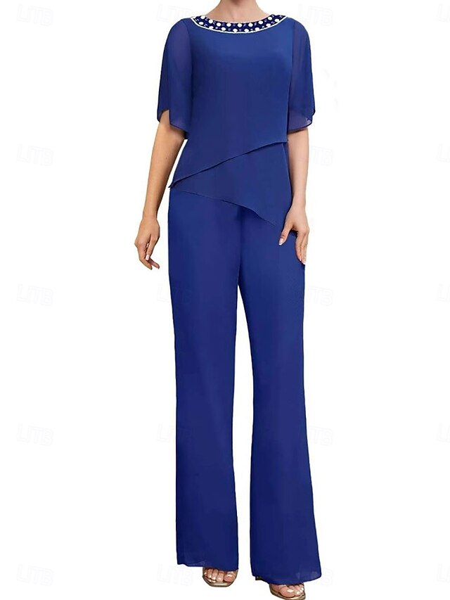 Guest Simple Elegant the Wedding Dress Pantsuit Mother of Bride FashionChic