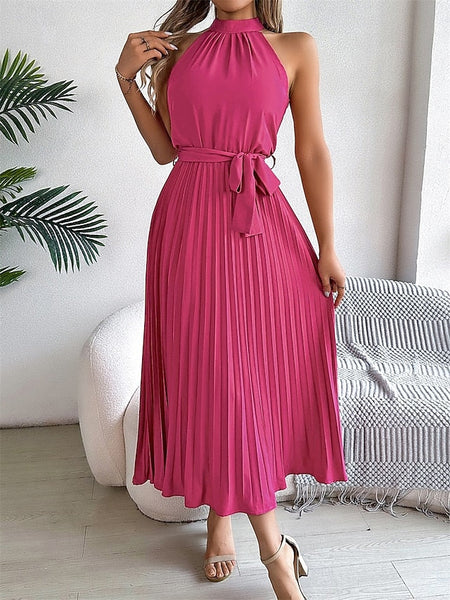 Women's Midi Dress Wrap Dress A Line Dress Pleated Dress FashionChic