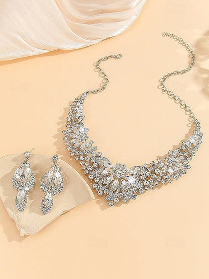 Crystal Green – Necklace Set Jewelry Elegant Statement FashionChic