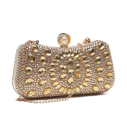 Multicolor Crystal Luxury Clutch – Women's Evening FashionChic