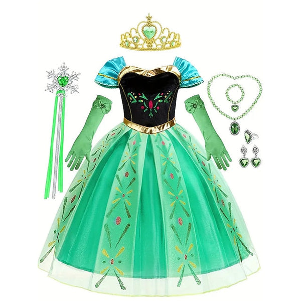 Party Theme Girl Flower Fairytale Frozen Dress Princess Anna FashionChic