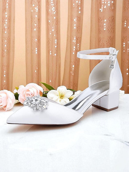 with Block Shoes Satin Burgundy Wedding Women's Heel FashionChic