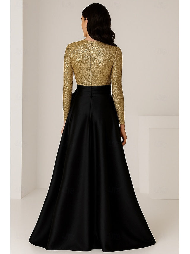 A-Line Formal Floor Wedding Elegant Gown Evening Dress Length FashionChic
