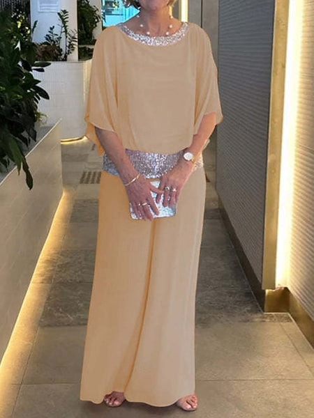 Two Piece Jumpsuit Pantsuit Floor Length Mother of the Bride