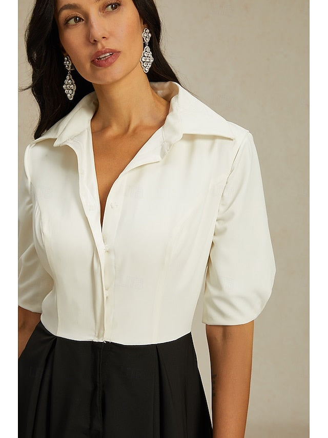 Dress of Collar Mother the Shirt Party A-Line Elegant Bride FashionChic