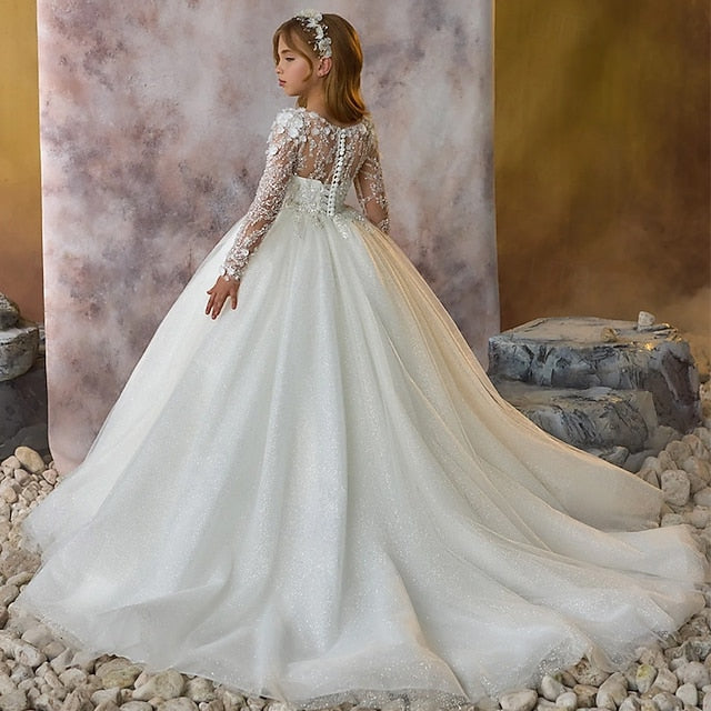 Dress First Communion Flower Girls' Girl Party FashionChic