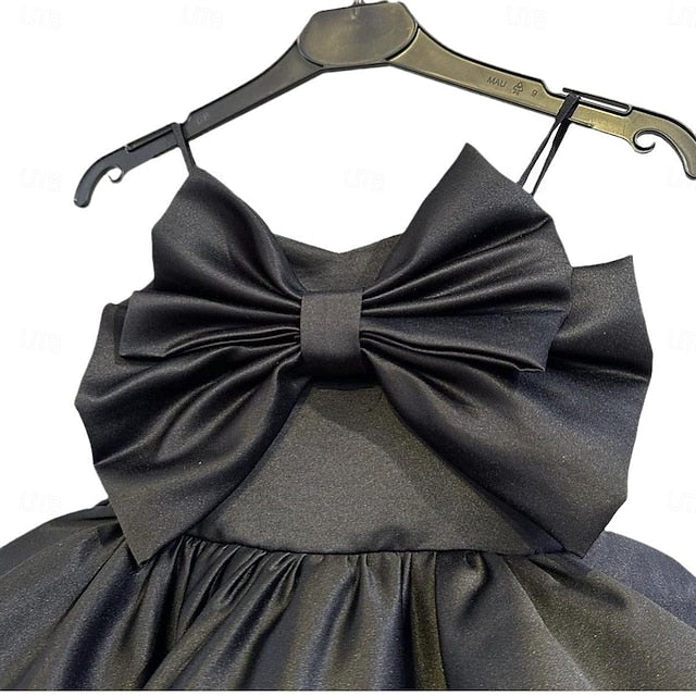 Girls' Sleeveless Solid Performance Dress Color Kids Party FashionChic
