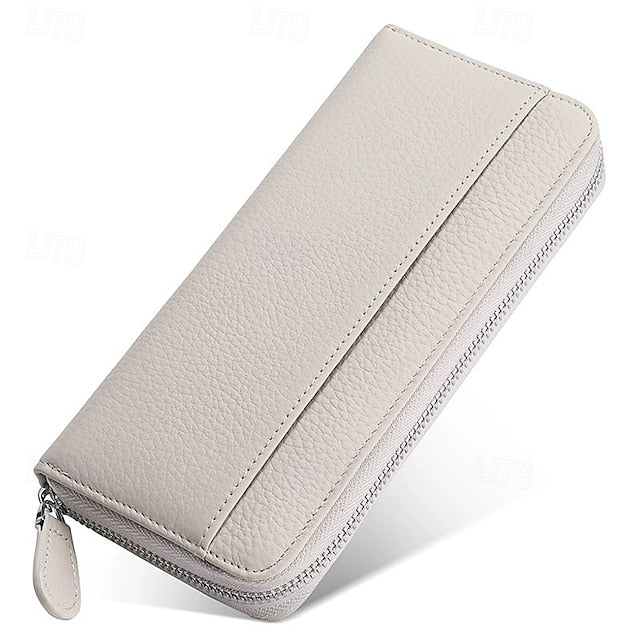 Cowhide Wallet Card Credit Leather Women's Holder FashionChic