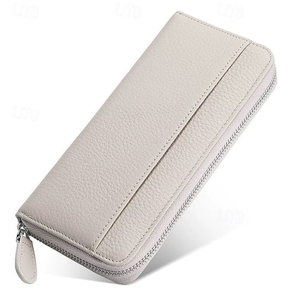 Cowhide Wallet Card Credit Leather Women's Holder FashionChic
