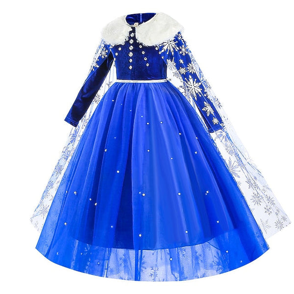 Frozen Girl Theme Flower Fairytale Dress Party Princess Elsa FashionChic