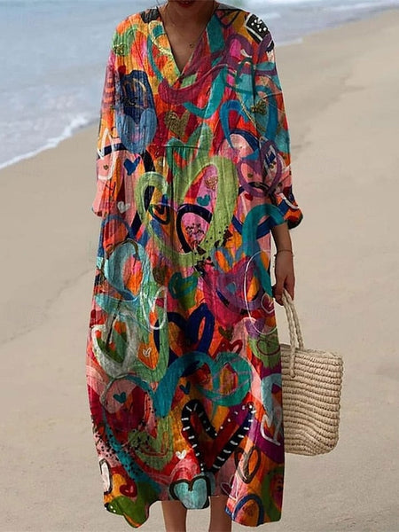 Women's Midi Dress Casual Dress Print Dress Fashion Modern FashionChic
