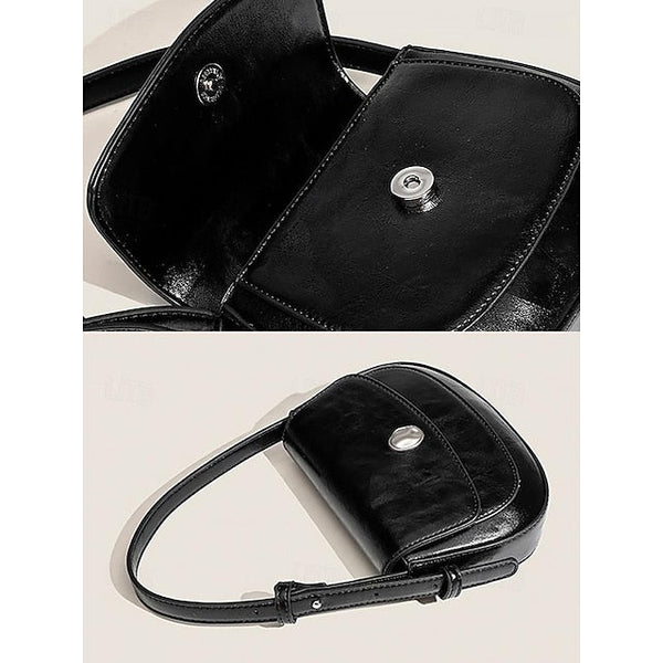 White Bag Leather Chic for Small Stylish Shoulder - Women FashionChic