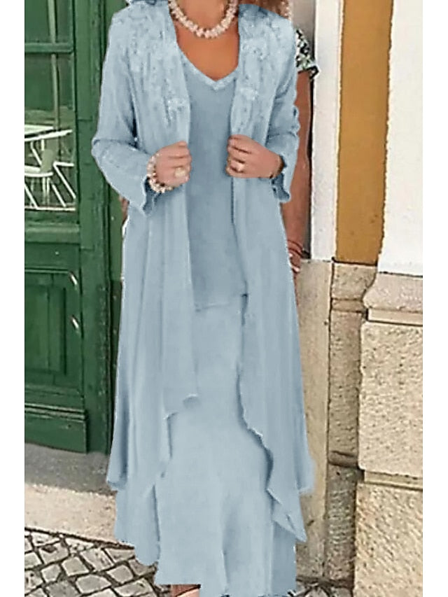 Formal the Two Wedding Beach of Dress Bride Mother Piece A-Line FashionChic