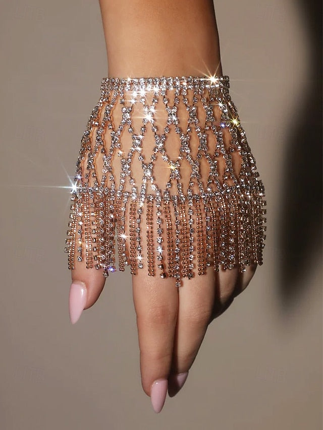 Crystal Hand – Rhinestone Women's Bracelet Luxury Chain FashionChic