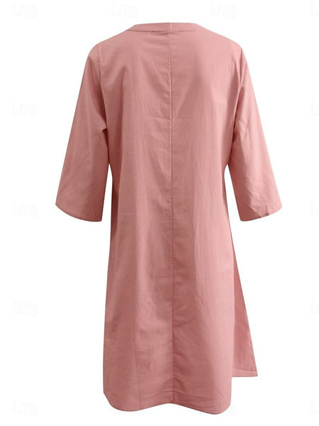 Women's Mini Dress Shift Dress Casual Daily  Cotton Linen