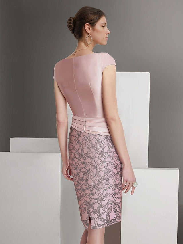 Sheath the of Piece Embroidered Mother Suit Two Dress Jacket FashionChic
