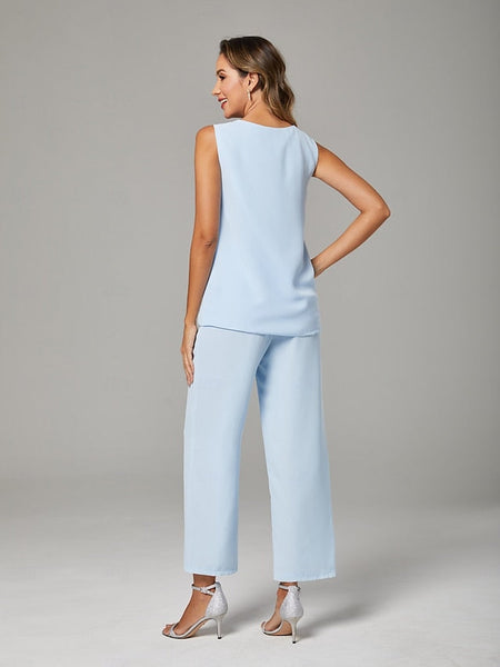 Jumpsuit Pantsuit Floor Length Mother of the Bride Dress FashionChic