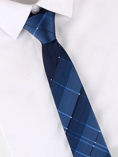 Classic - Narrow Men's Ties Zip and Stripes Pre-Tied FashionChic