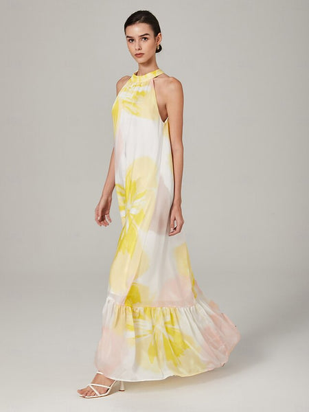 Super loose A-line summer vacation halter dress
