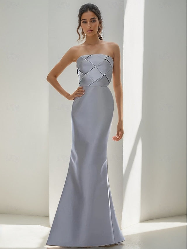 Black Evening Mermaid Gown / Elegant Formal Dress Trumpet FashionChic