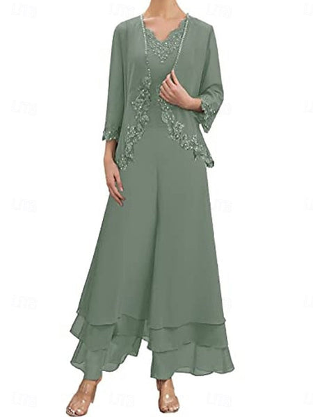 Sets Elegant the Wedding Dress of Mother Bride Guest FashionChic