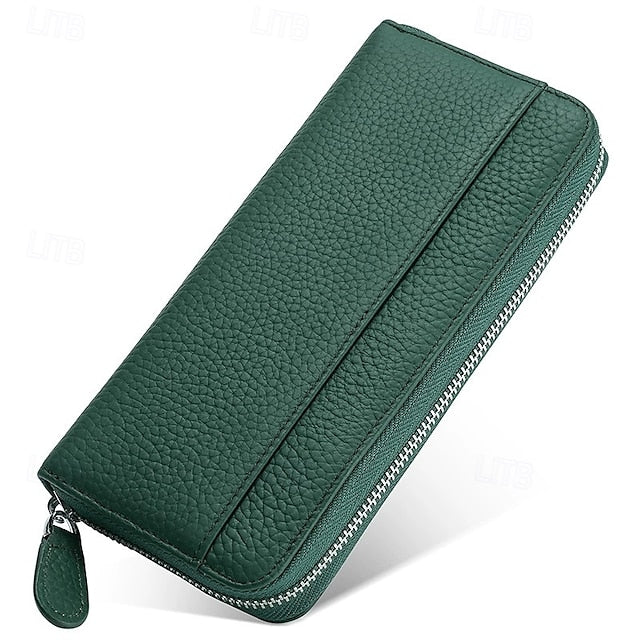 Cowhide Wallet Card Credit Leather Women's Holder FashionChic