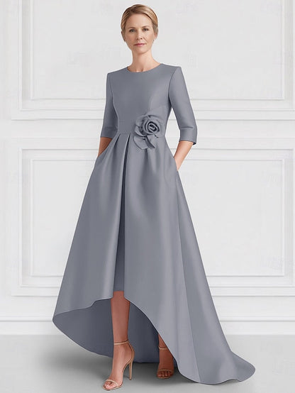 Formal Elegant Wedding Gown Dress Asymmetrical A-Line Evening FashionChic
