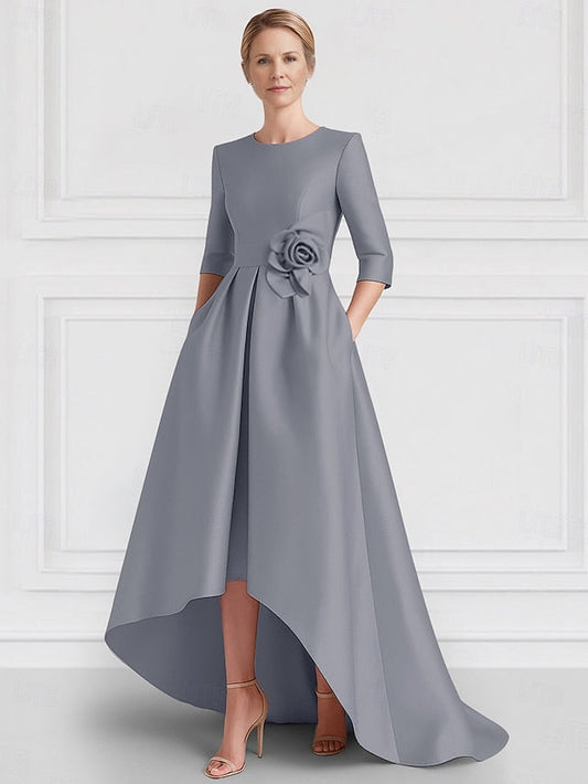 Formal Elegant Wedding Gown Dress Asymmetrical A-Line Evening FashionChic
