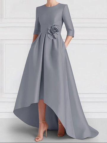 Wedding A-Line Gown Elegant Evening Formal Asymmetrical Dress FashionChic