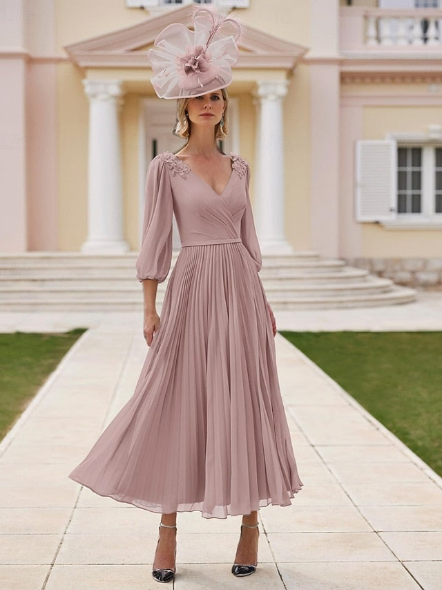 Dress A-Line of Elegant Wedding Beach the Bride V Mother FashionChic