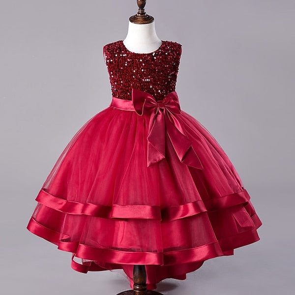 Dress Sequin Wedding Festival Kids Party Girls' Sleeveless FashionChic