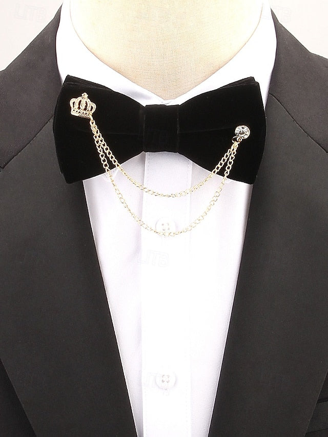 Velvet Crown and Detail with Bow Men's Chain – Tie FashionChic