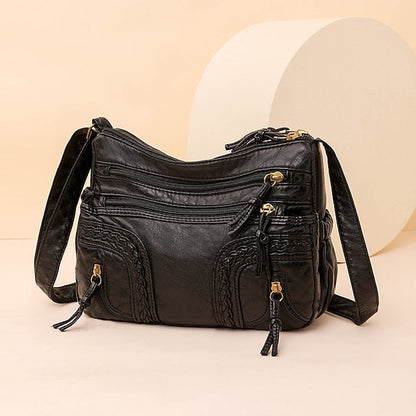 Leather Women's Faux Shoulder Brown Vintage Bag – Boho FashionChic