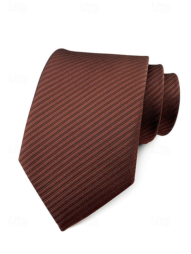 satin striped tie Men's FashionChic