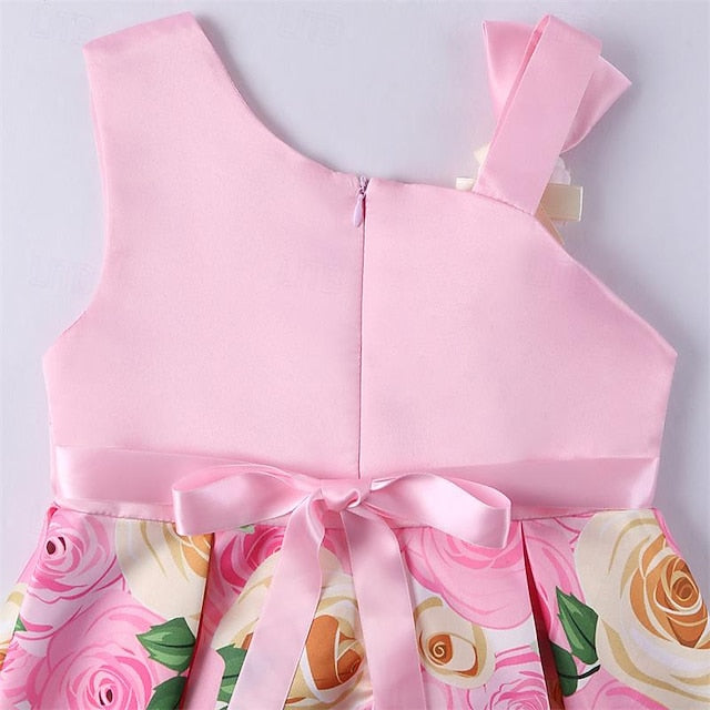 3D Sleeveless Flower Dress Party Girls' Easter Summer FashionChic