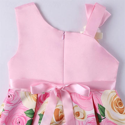 3D Sleeveless Flower Dress Party Girls' Easter Summer FashionChic