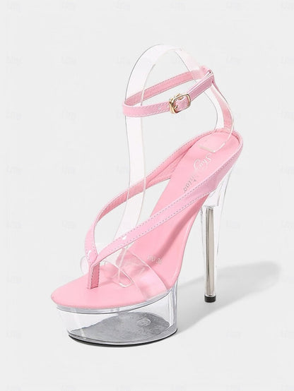 Heel Clear Platform Nightclub – Sandals Lavender Sexy FashionChic