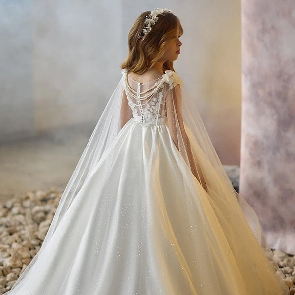 Girl Girls' Formal Flower Communion First Dress FashionChic