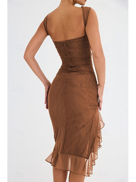 Women's Midi Dress Graduation Dress Cocktail Dress Wedding FashionChic