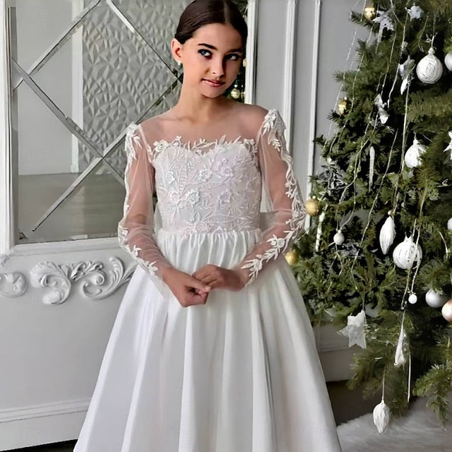 Communion Girl Flower Dress Girls' Party First FashionChic