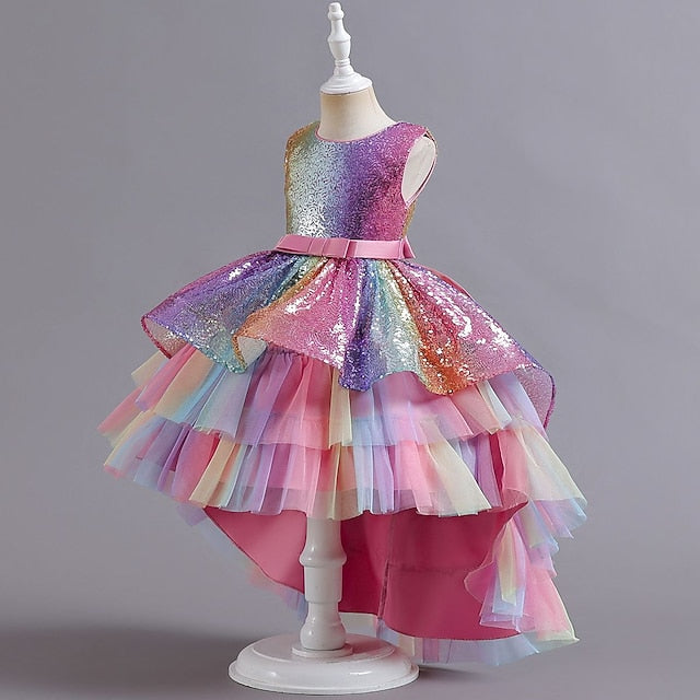 Party Girls' Kids Sleeveless Sequin Dress Wedding colour FashionChic