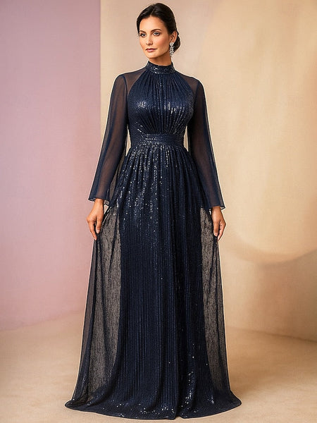 A-Line Floor Length Wedding Guest Dress Formal Dresses Evening FashionChic