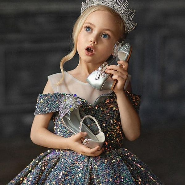 Kids Dress Flower Girl Party Color Solid Girls' FashionChic