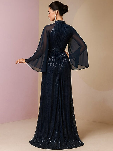 A-Line Floor Length Wedding Guest Dress Formal Dresses Evening FashionChic